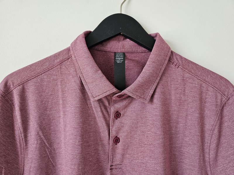 NWT LULULEMON HHDL Heathered Burgundy Evolution SS Polo Top Shirt Men's XL gallery