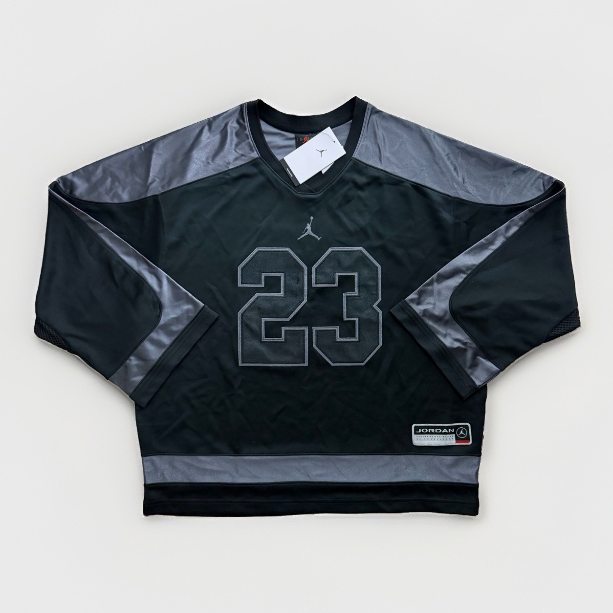 Size L - Jordan Brooklyn Collegiate Hockey Jersey Black Grey HV0109-010 (New) gallery