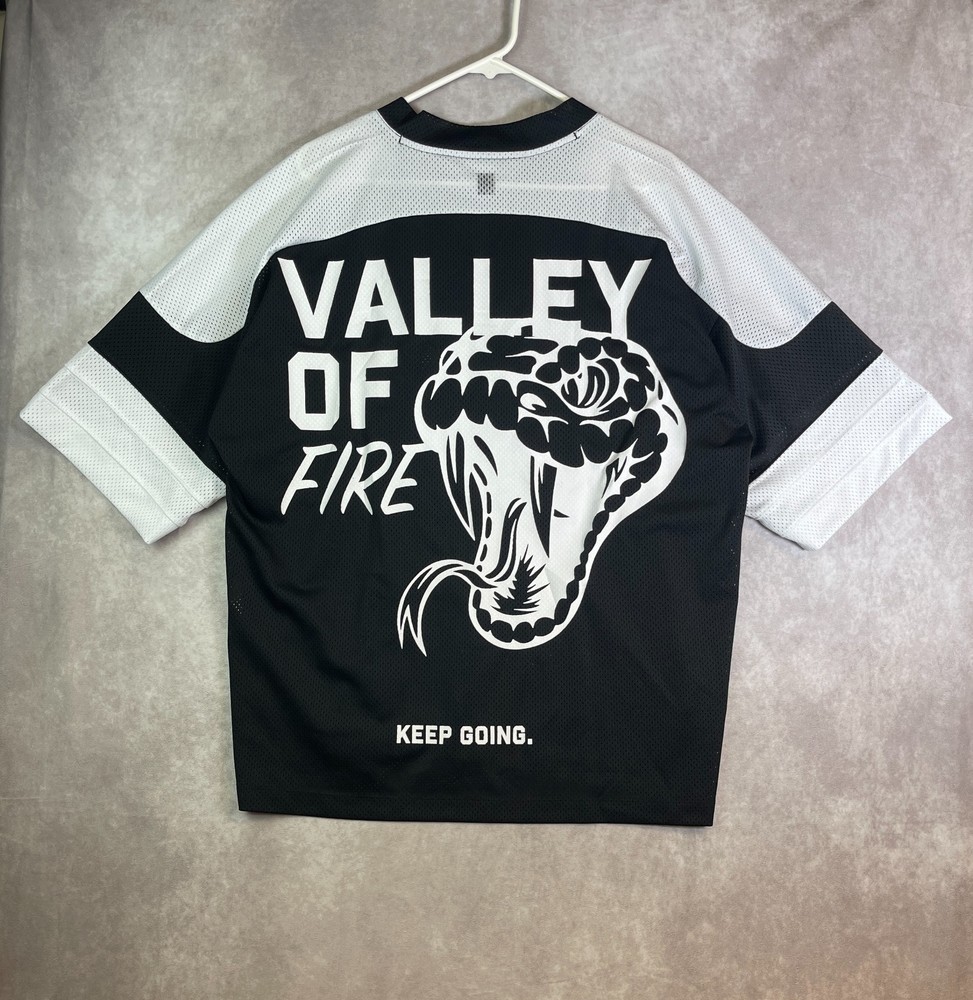 ASRV Jersey Mens Medium White SM '23 Unreleased Valley of Fire Mesh Short Sleeve