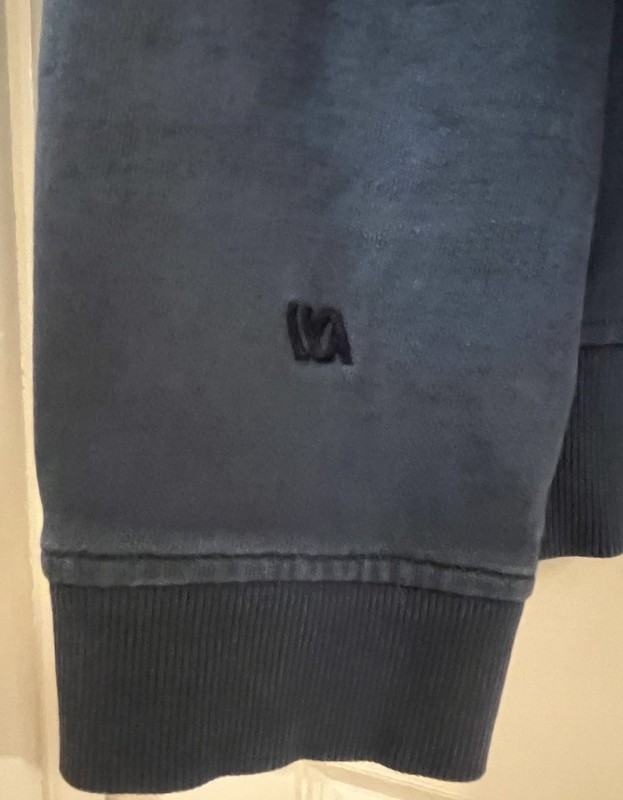 VRST Pullover Mens Blue Quarter Zip Sweatshirt Zip Long Sleeve Gray Size Large gallery