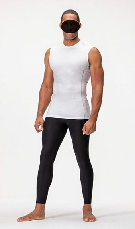 3 Pack Black/Camo/White Men's Baselayer Athletic Compression Shirts Sleeveless gallery
