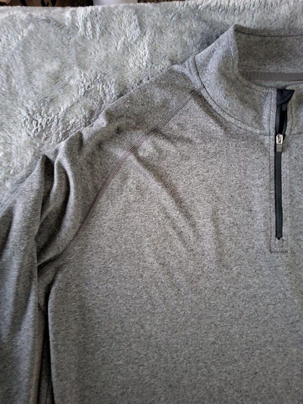 Mens Under Armour XL Loose Long Sleeve Shirt 1/4 Zip Heatgear Athletic Top Gray gallery