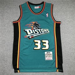 Grant Hill #33 Stitched Retro Green Adults SportShirt Size: S-XXL