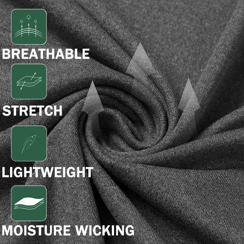 Men's Quick-Dry Active Sport Top Shirts Quarter Zip Long Sleeve Running Outdoor gallery