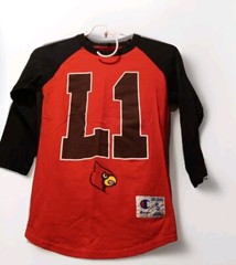 Vtg Champion Jersey S Athletic Red Black Louisville Cardinals New Academia
