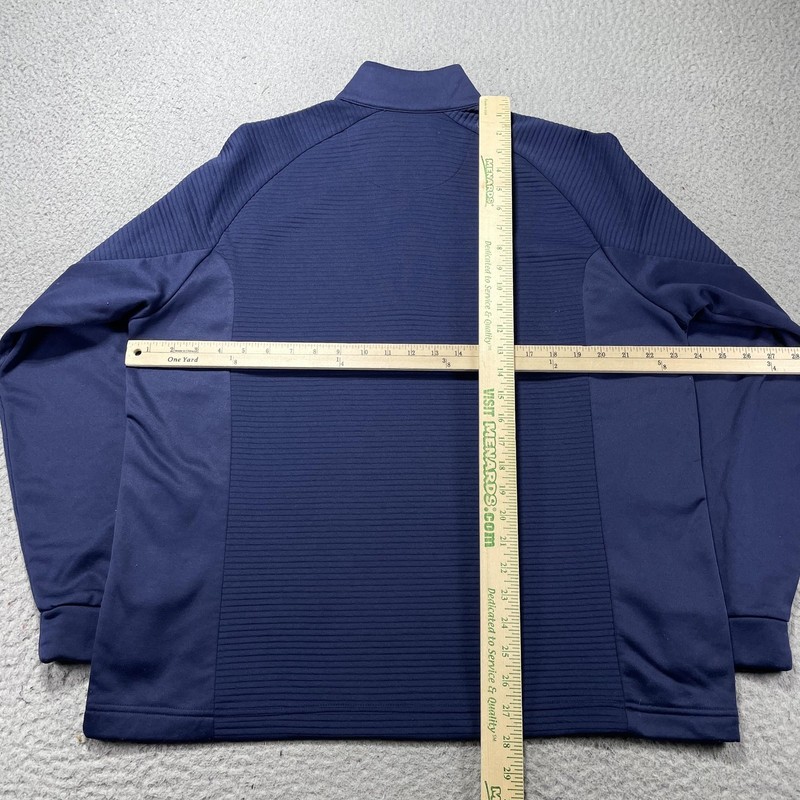 Callaway Opti-Dri Pullover Mens Medium Blue 1/4 Zip Mock Neck Golf Shirt gallery