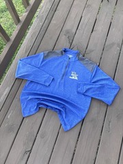 WH Blue Devils Quarter Zip Pullover Royal Blue Grey Medium Athletic
