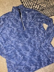 Lululemon Surge Warm Shirt Mens XL Blue 1/2 Zip Rulu Data Rush Long Sleeve