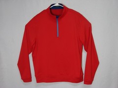 Turtleson Joey Quarter Zip Pullover Sz M Red Performance Stretch Golf Shirt