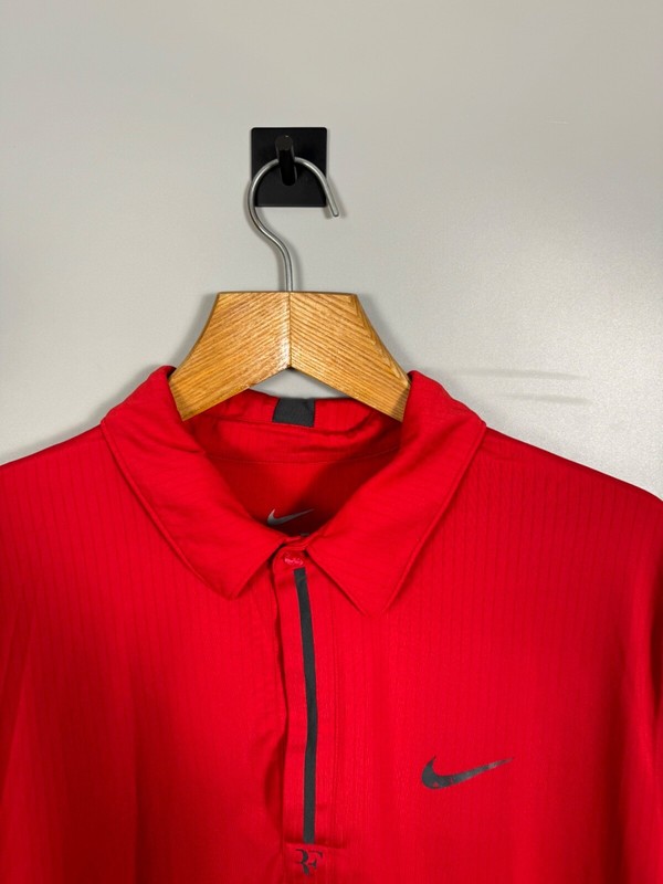 Rare Mens Nike Federer RF 2010 Indian Wells & Hit for Haiti Tennis Polo Shirt XL gallery