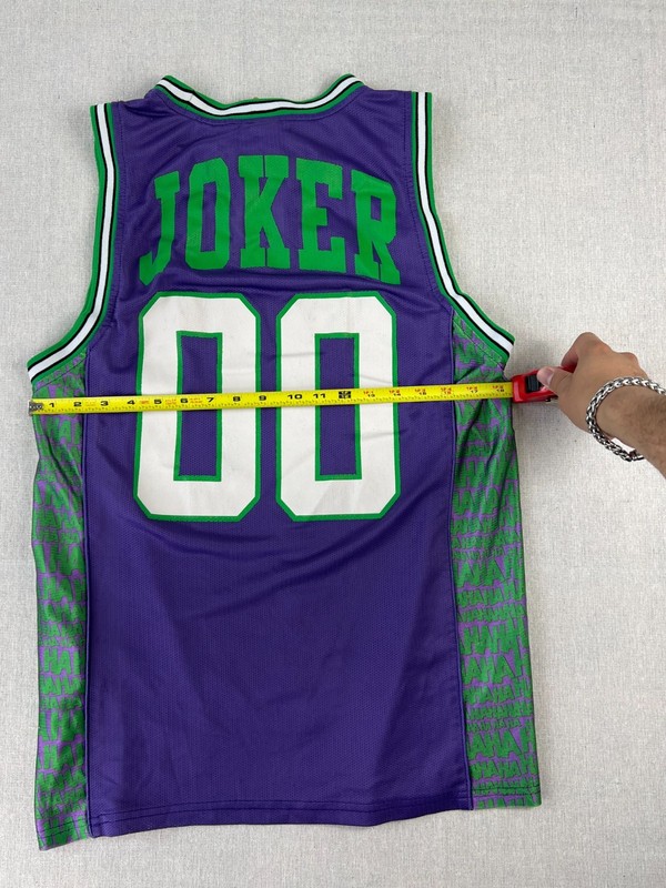 VTG DC Comics Originals Mens Purple Green The Joker Basketball Jersey Tank Top S gallery