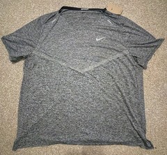 Nike Running Dri-FIT Shirt Mens 2XL Gray Heather Reflective CZ9184-011 NWT