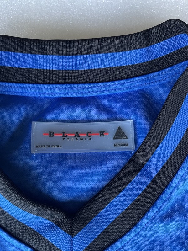 Black Pyramid #23 Stitched Blue Pullover Jersey Size M gallery