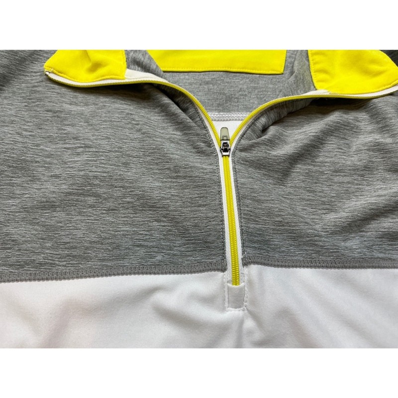 Performance 1/4 Zip Pullover Neon Colorblock Athletic Top XL Active gallery