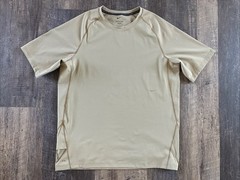 Nike Shirt Mens L Beige ADV APS Active Tech Performance Stretch Oversize Dri Fit