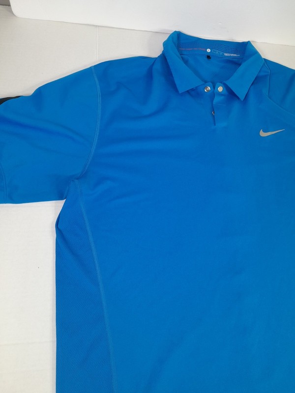 Nike Golf Tiger Woods Vapor Control Max Polo 619760 463 Photo Blue Black Sz L gallery