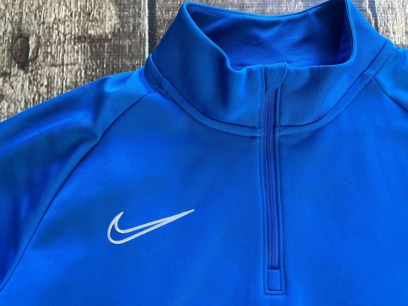 NIKE DRI-FIT ACADEMY 1/4 ZIP ACTIVE PULLOVER BLUE SWOOSH MENS MEDIUM EXCELLENT gallery