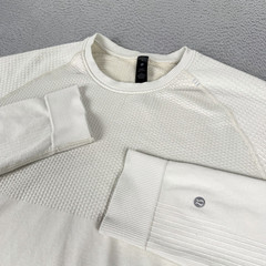 Lululemon Engineered Warmth Long Sleeve Crew Pullover Mens XL Ivory Wool Blend