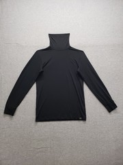 Uniqlo Men Athletic T Shirt S Black Turtleneck Long Sleeve Training Performance
