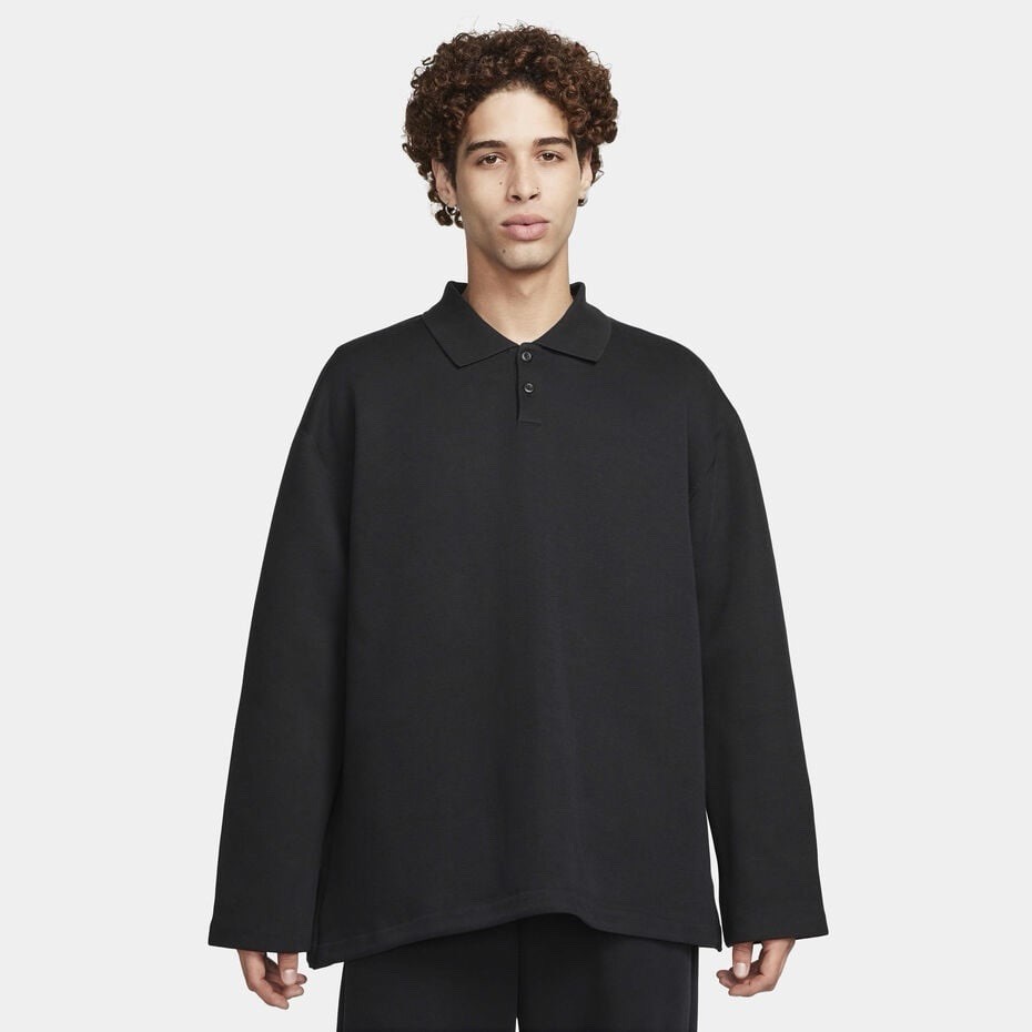 NWT$150 Nike Tech Fleece Re-imagined Men's Polo Oversize L-Tall Black FN3401-010 gallery