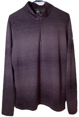 THE MAD RUSSIAN Mens Medium Oakley Logo 1/4 Zip Golf Pullover Black Grey Heather