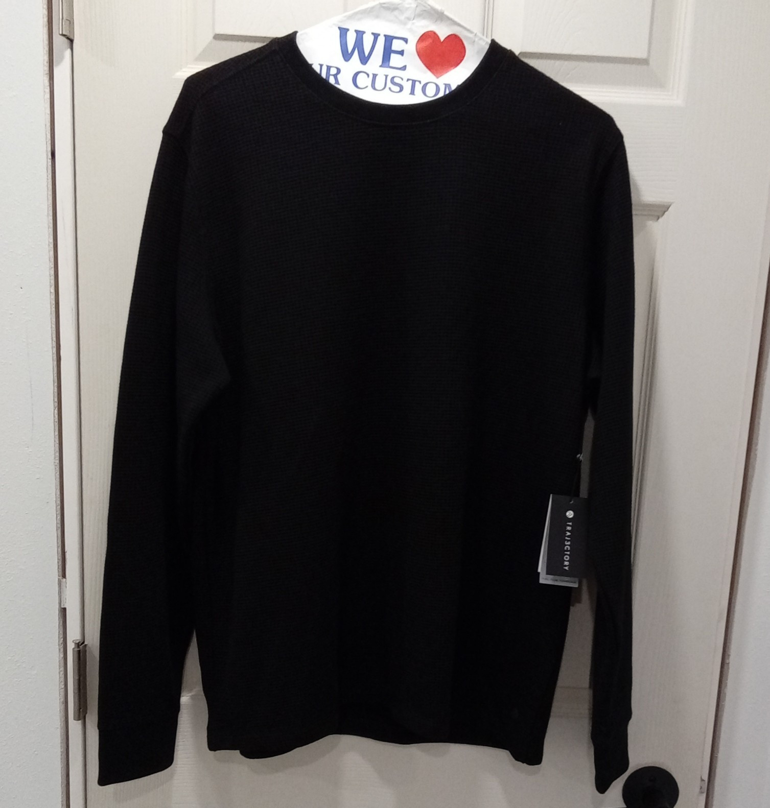 NWT Trajectory Men's Long Sleeve Crew Neck Black XL gallery