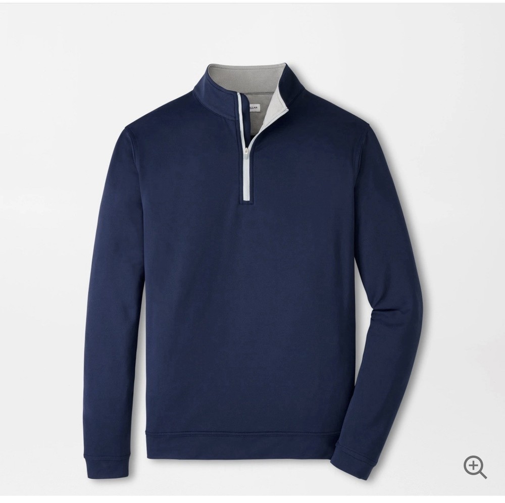 Peter Millar Size Medium Perth Performance Quarter-Zip, Navy, NWT, $145