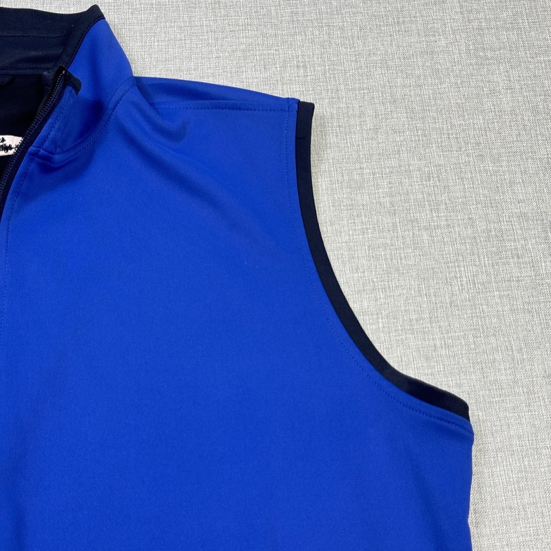 Zero Restriction 1/4 Zip Golf Vest Pullover Mens L Blue Sleeveless Performance gallery