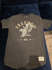 Under Armour Project Rock Men’s Gray Crew Neck Graphic Tee USA Loose Fit M