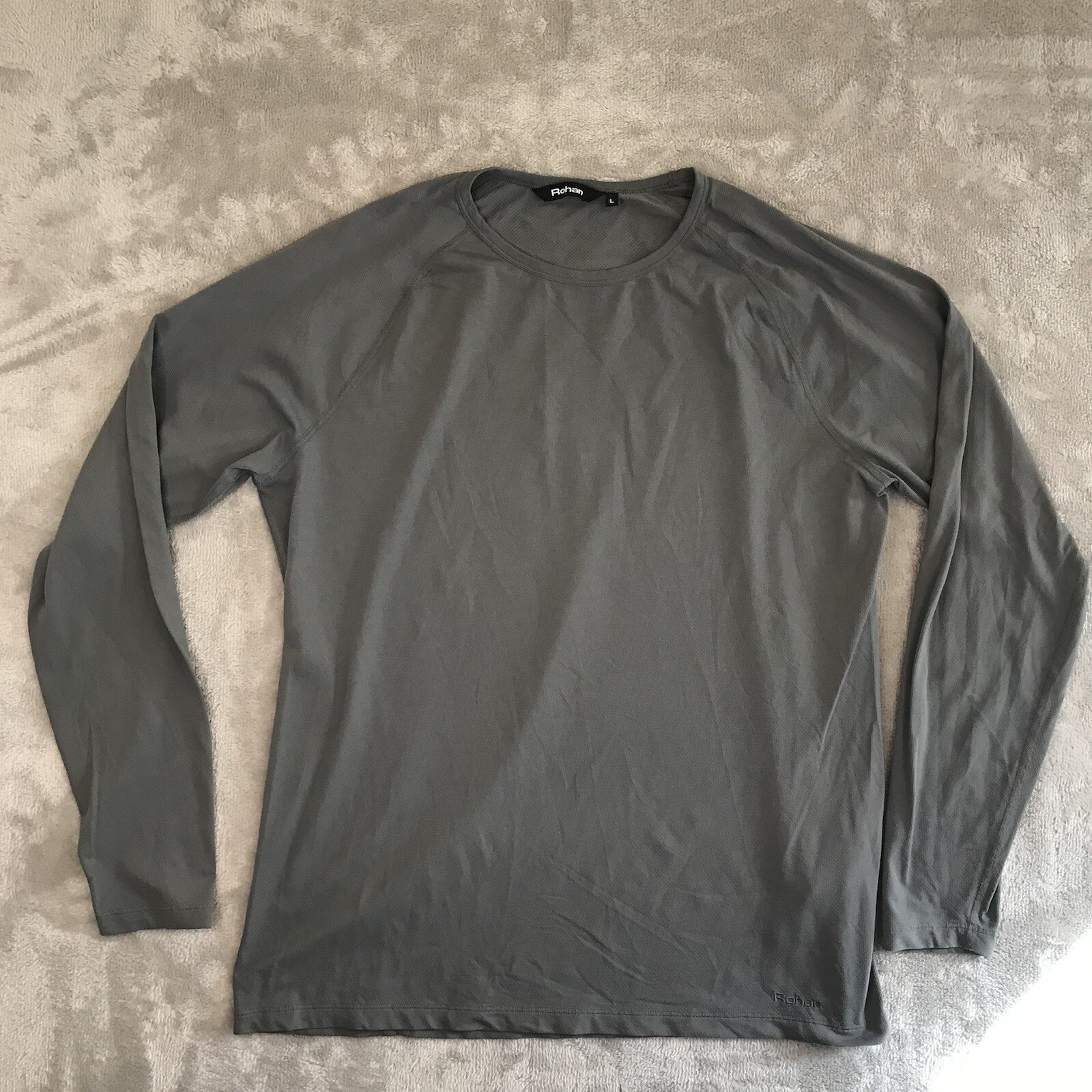 Rohan Men’s Shirt Large Long Sleeve Alpha Silver T Grey Base Layer Lightweight gallery