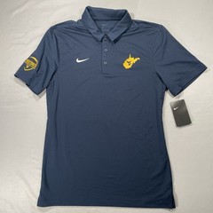 West Virginia University Nike Polo Adult Small Navy Blue, WVU Athletic Club, NWT