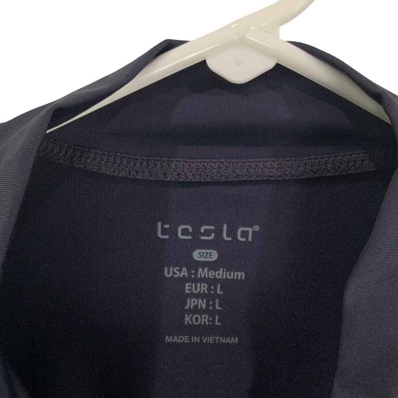 Tesla Dark Gray Mock Neck Long Sleeve Compression Shirt Size M Logo Print gallery