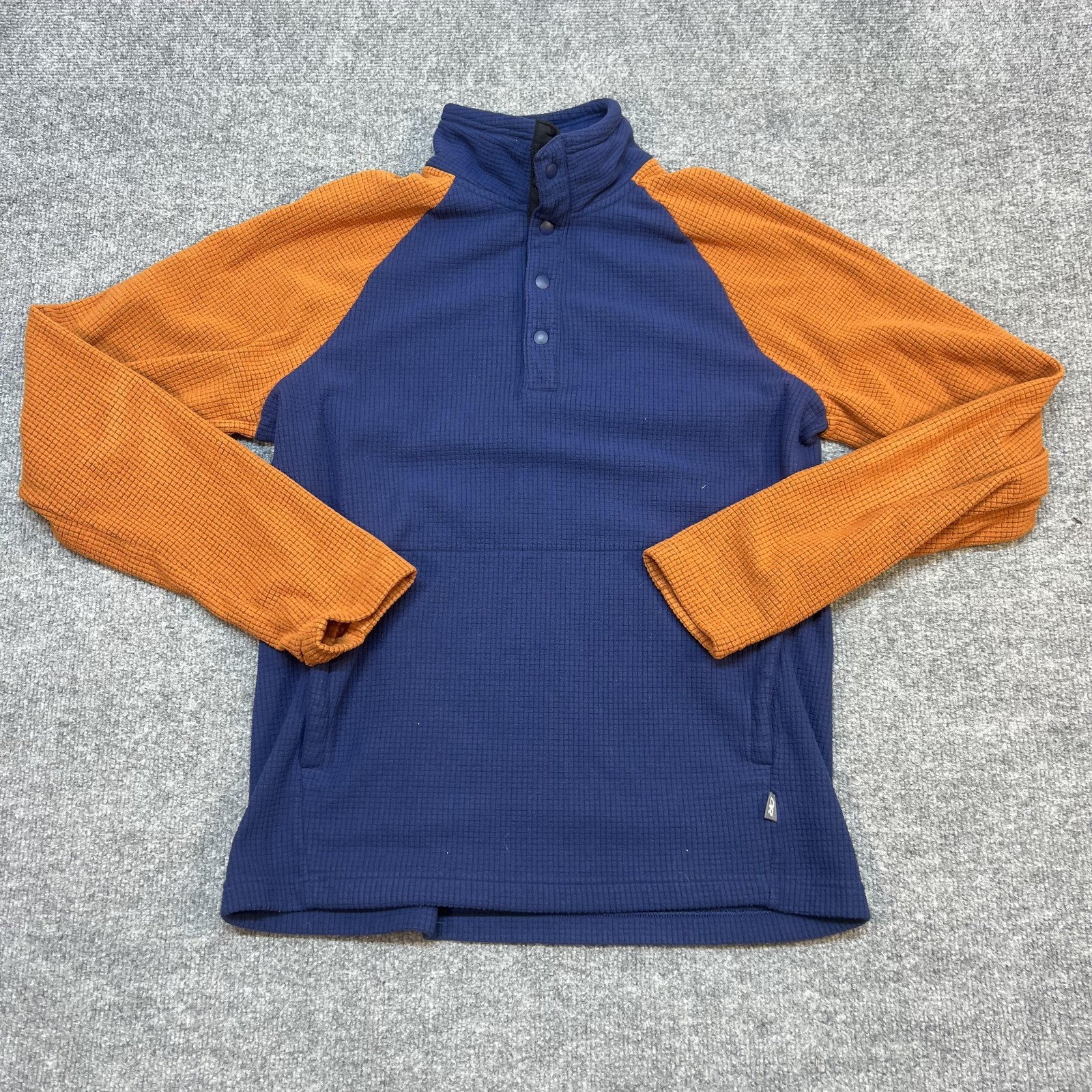 Outdoor Research Pullover Mens Medium Blue Orange Trail Mix Snap Fleece Hiking gallery