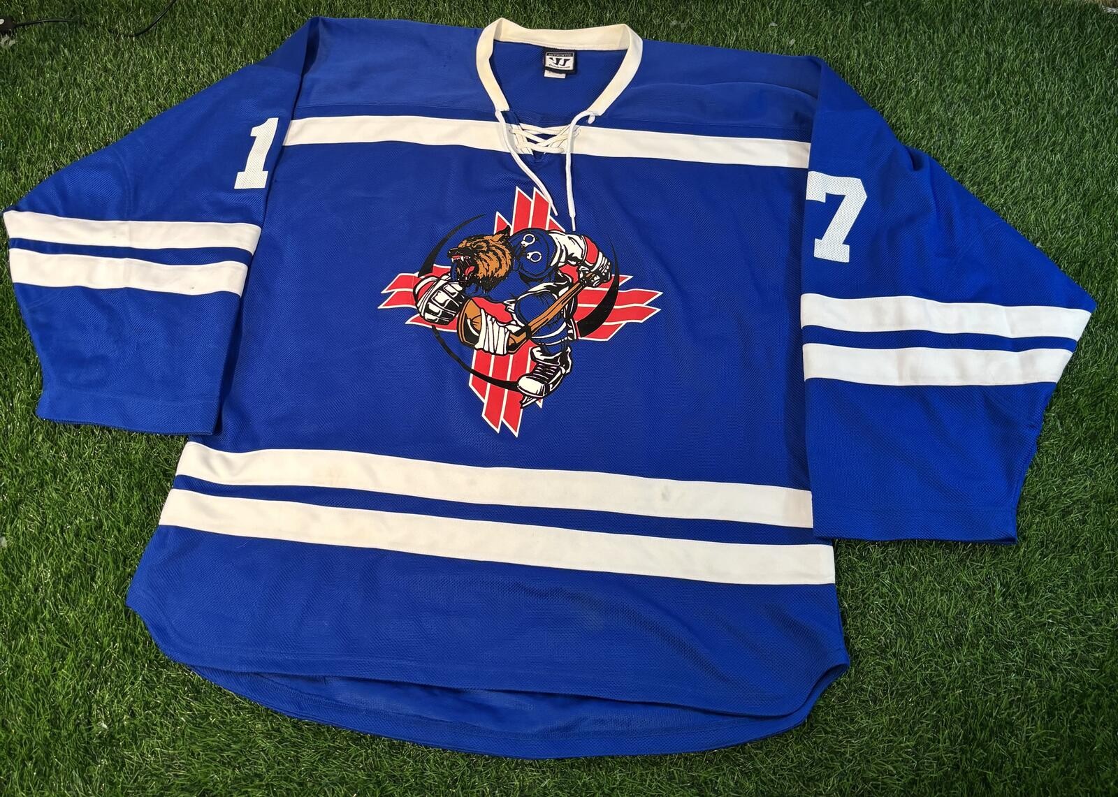 Warrior Authentic Zia Adult XL Blue Hockey Jersey New Mexico gallery