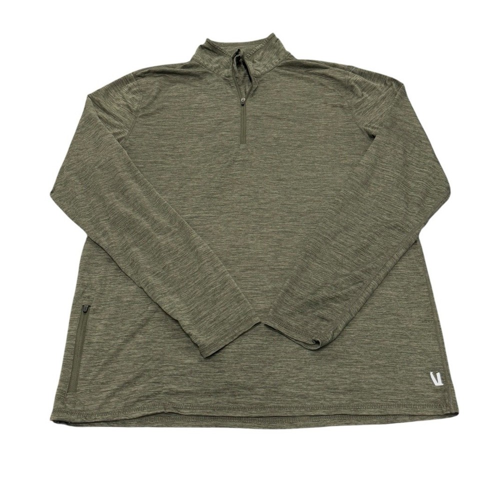 Vuori Pullover Medium Mens Ease Performance Half Zip Olive Green