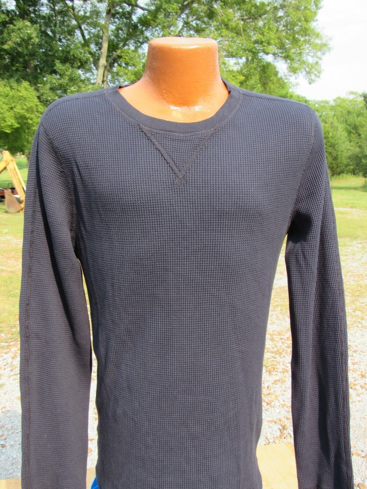 Wallace & Barnes Men's Medium Black L/S Base Layer Under Shirt Top