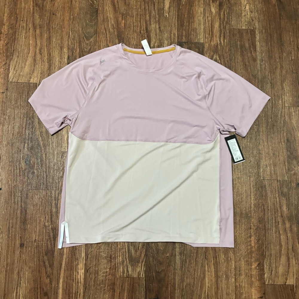 Rhone Shirt Mens XL Extra Mile Short Sleeve Pink Stretchy Athleisure NWT