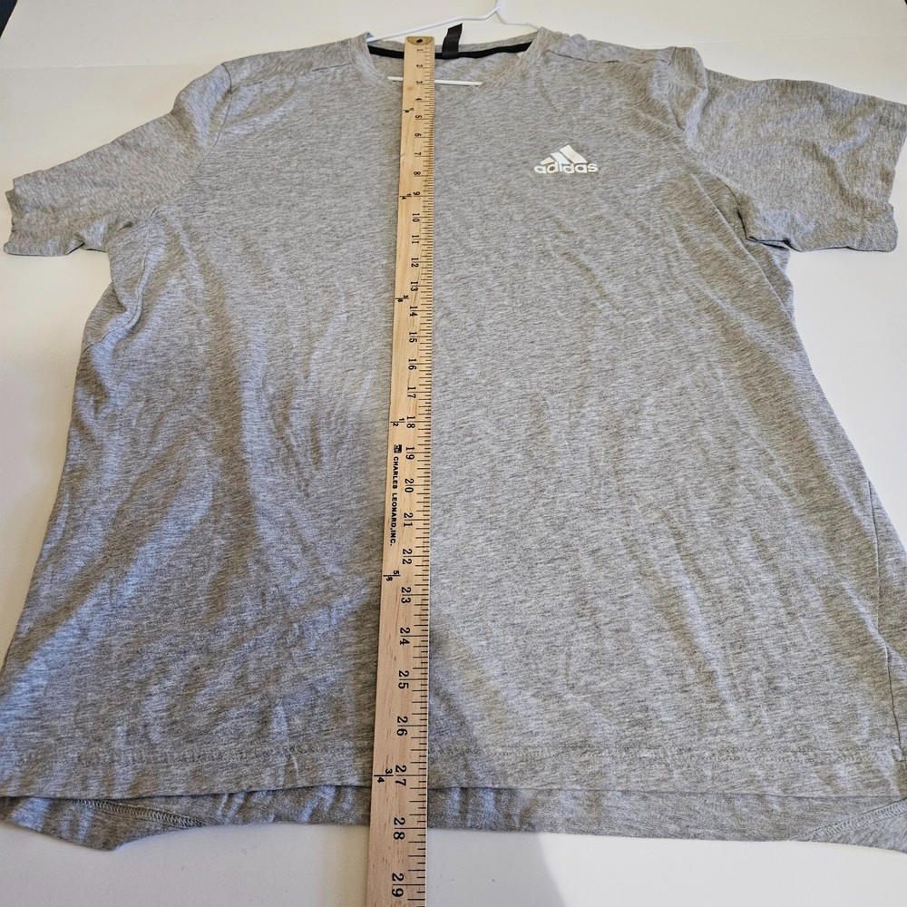 Adidas Areoready Athletic Tee Shirt Large Grey Fast Shipping