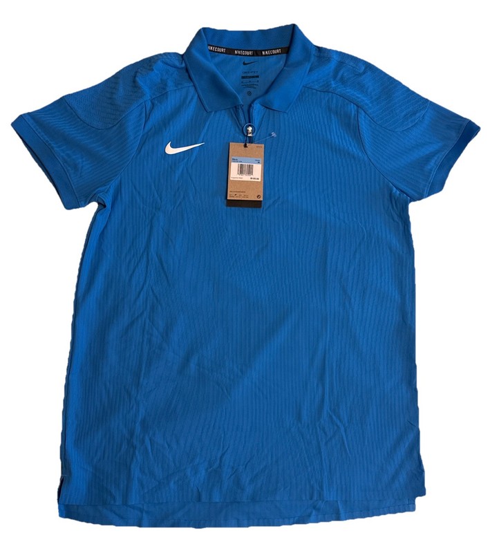Nike Court Dri-fit Adv Slam Tennis Polo Blue Slim 1/4 Zip MED HQ0792-435 New gallery