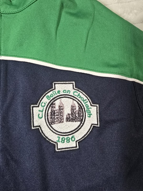 O'Neills Men's S Colorblock 1/4 Zip Pullover Green Navy White High Neck Pockets gallery