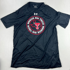 Under Armour Texas Tech Wreck Em Tech Tee Black LG (41″) Mens Performance Shirt