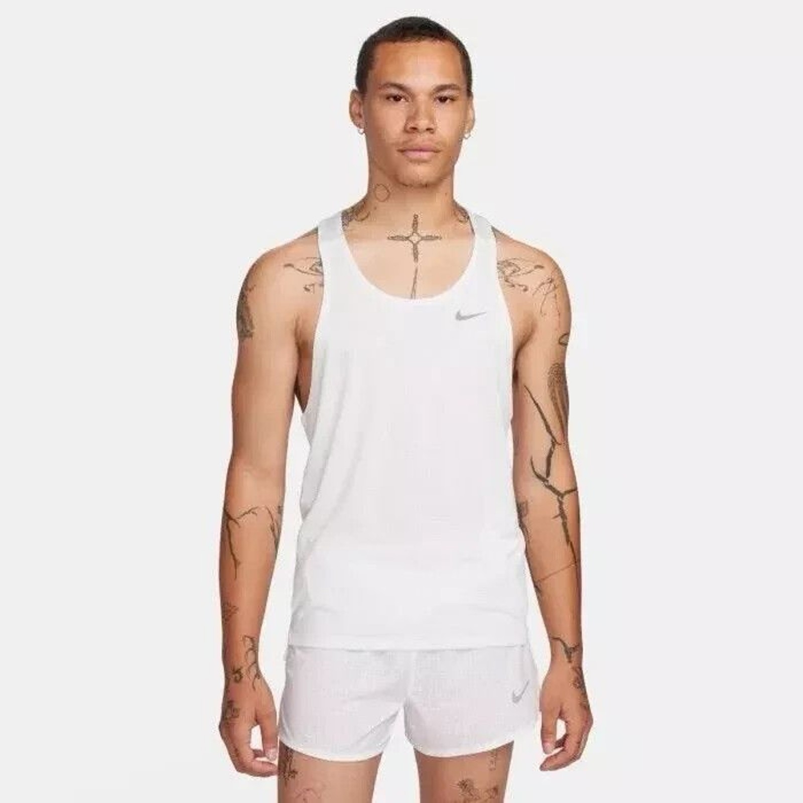 Nike Fast Dri-Fit Running Singlet Tank Top jersey Summit White Men XL FN4229-121 gallery