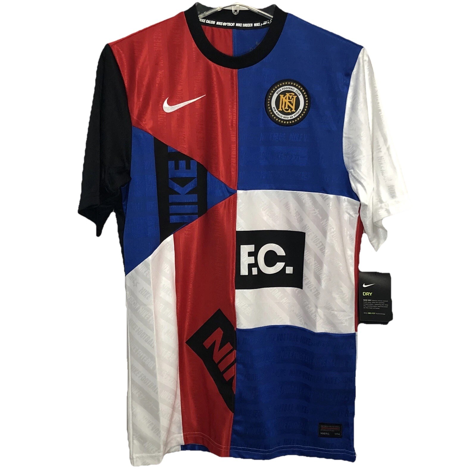 Nike FC Futbol Soccer Jersey Color Block Standard Fit Men Small CJ2489-480 New gallery
