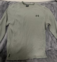 Mens Under Armour Waffle Knit Long Sleeve Shirt-Medium-Pre-Owned
