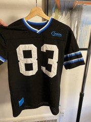 Cookies Put in Work Football Jersey Black Small #83 Embroidered