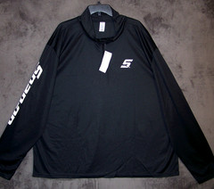 Snap On Shirt Adult XXXL 3XL Black Lightweight Pullover Logo LS 1/4 Zip Mens