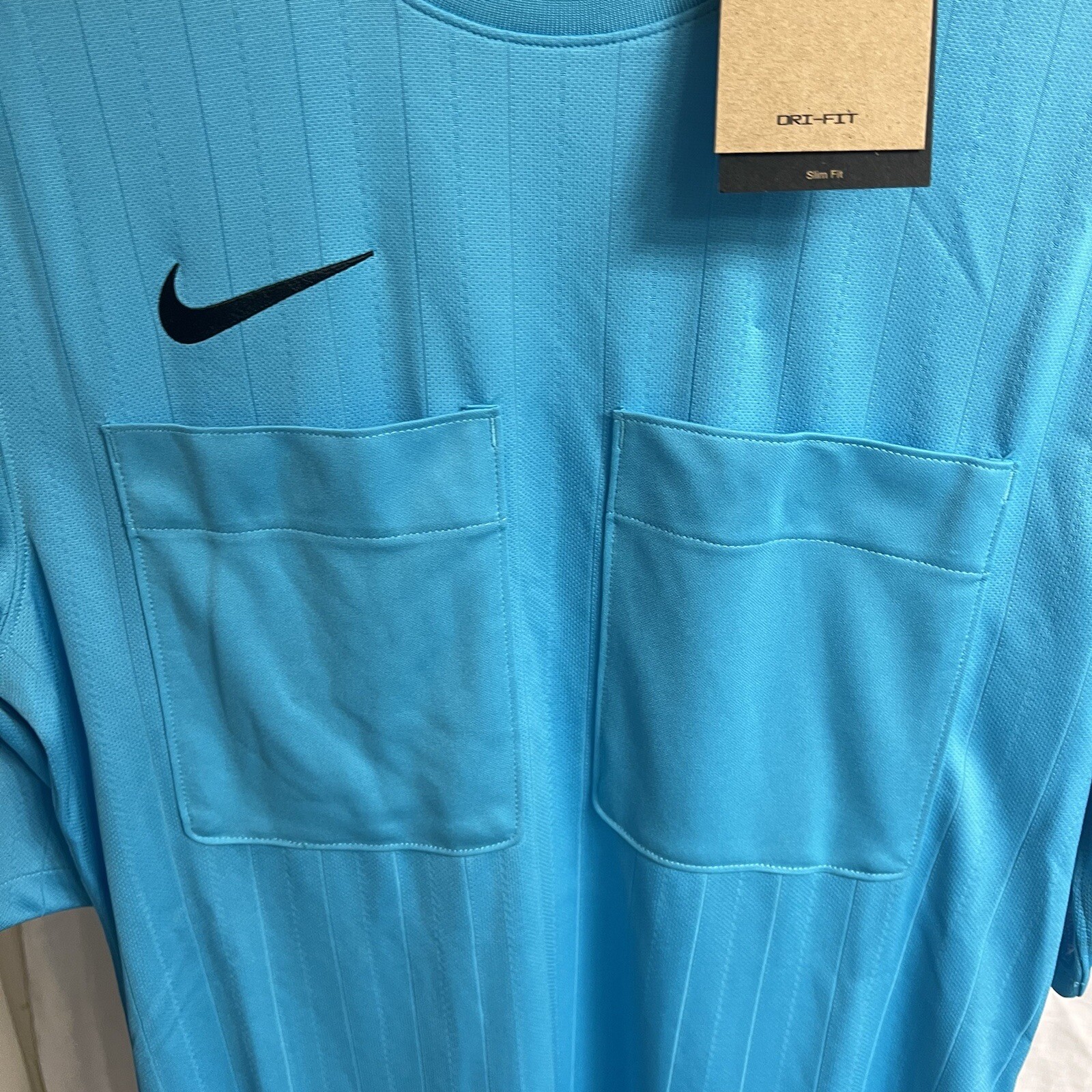 Nike Dri-Fit Football/Soccer Double Pocket Referee Blue Shirt DH8024-447 -Size M gallery