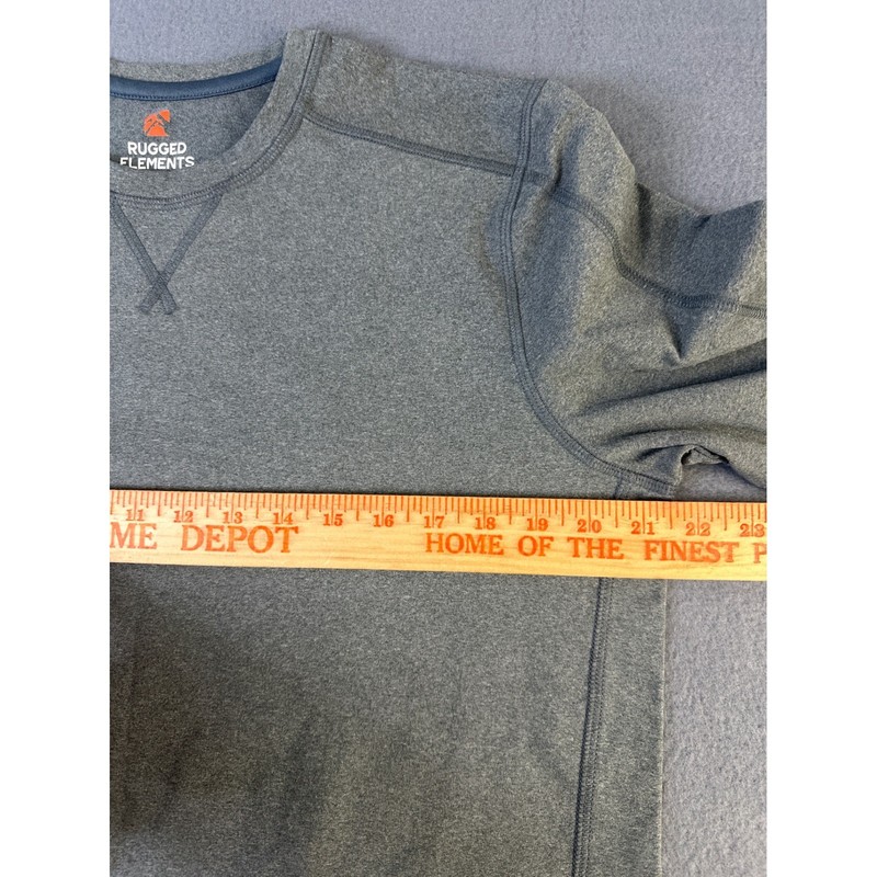 Rugged Elements Durable Utility Mens Small Gray Long Sleeve Crewneck Shirt gallery