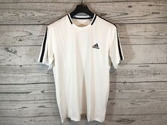 Adidas Mens White Black Climalite Advantage Performance Shirt Size Large NWT