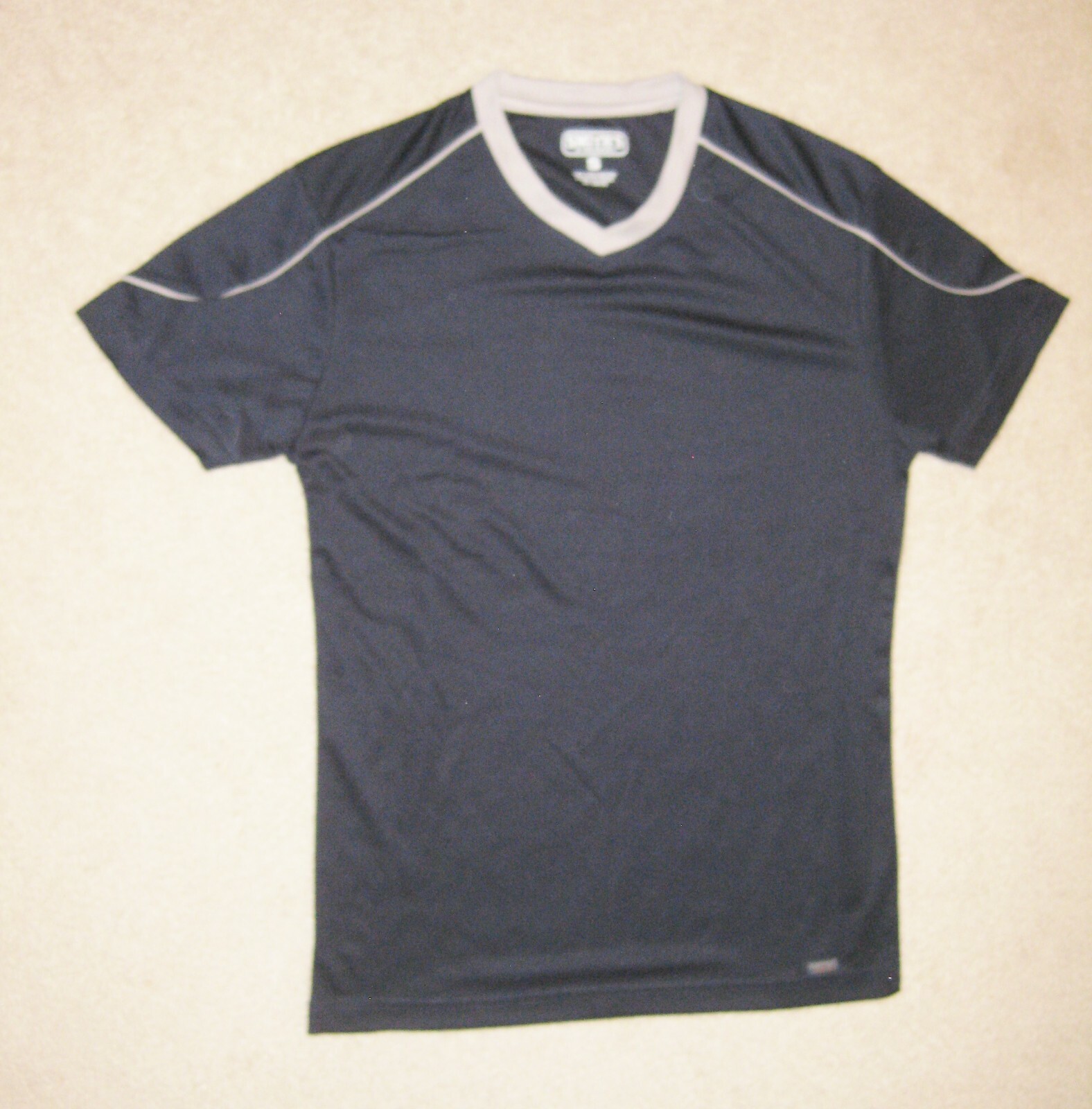 NWOT Mens SMITHS Blue V Neck Short Sleeve Workwear Shirt size Small gallery